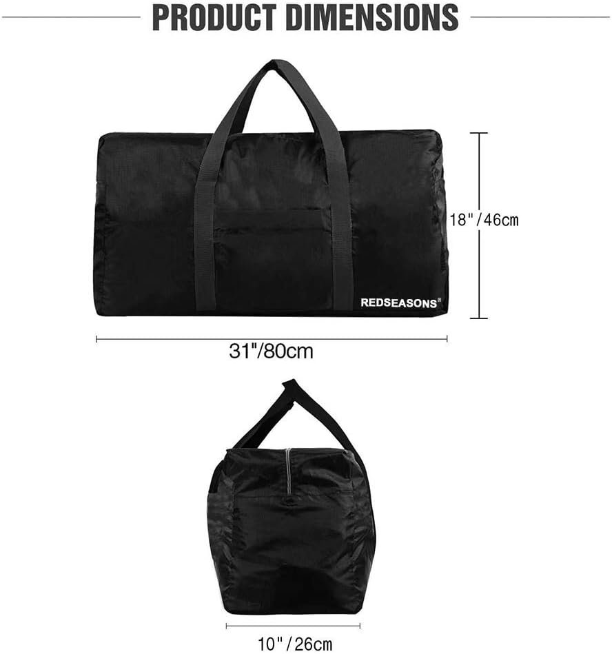 REDSEASONS Extra Large Duffle Bag Lightweight, 96L Travel Duffle Bag Foldable for Men Women, Black - Image 3