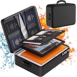 DocSafe 5200°F Fireproof Document Organizer Box with Lock, Heat Insulated